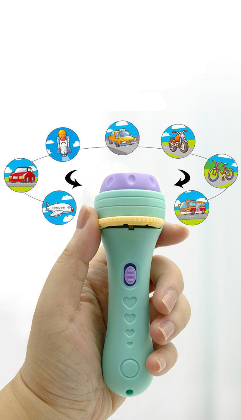 Flashlight Projector Baby Sleeping Story Book Torch Lamp Flashlight Projector Toy for Kid Holiday Birthday Early Education Toy
