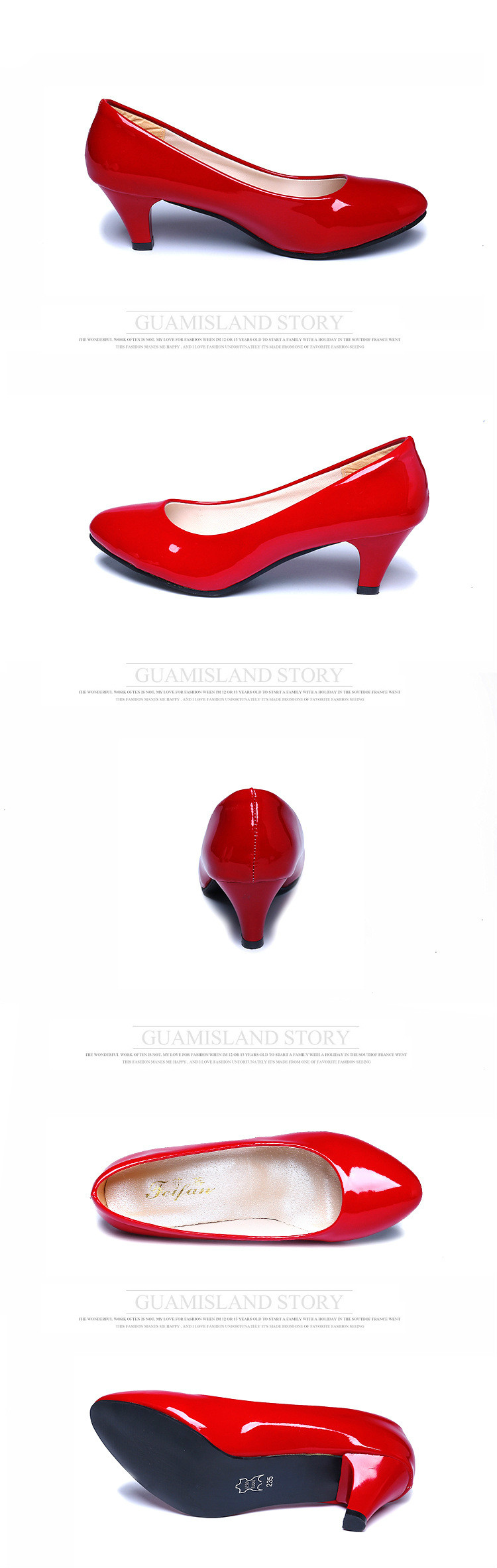 new black round toe high heels stiletto shallow mouth single shoes women professional leather shoes