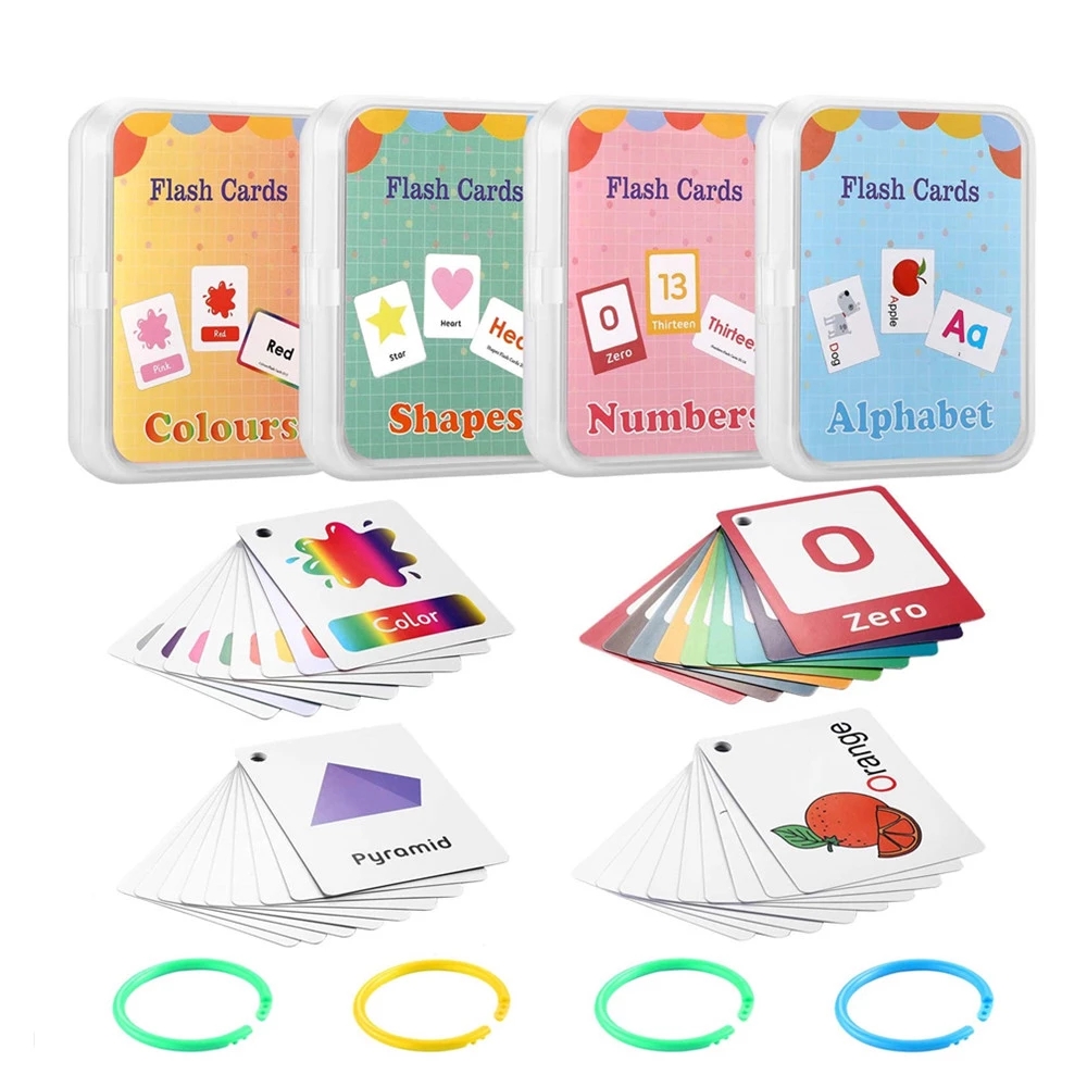 Kids Montessori Baby Learn English Word Card Flashcards Cognitive Educational Toys Picture Memorise Games Gifts for Children