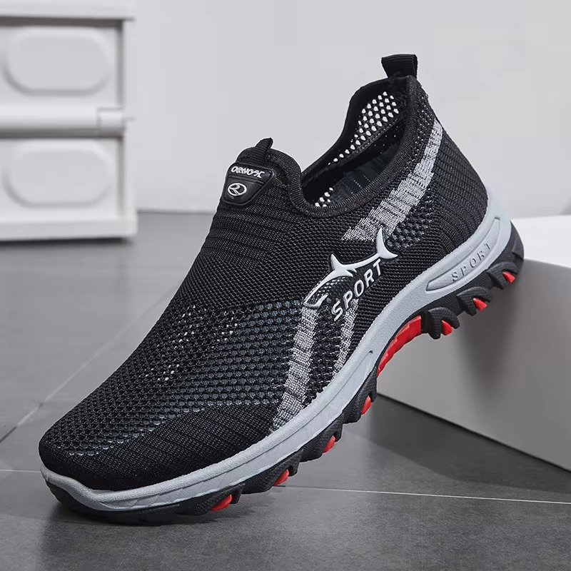 Summer Mesh Men Shoes Lightweight Sneakers Men Fashion Casual Walking Shoes 2024 Breathable Mens Hiking Shoes 2025 Fashion Shoes
