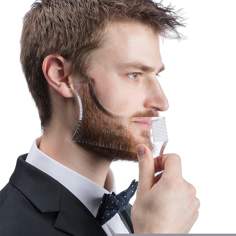 Men Beard Shaping Styling Template Comb Men's Beards Combs Beauty Tools for Hair Beard Trim Templates Hairstyles &