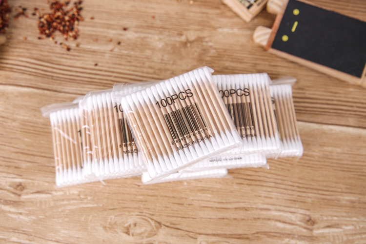 100PCS Cosmetic Cotton Swab Stick Double Head Ended Clean Cotton Buds Ear Clean Tools For Children Adult