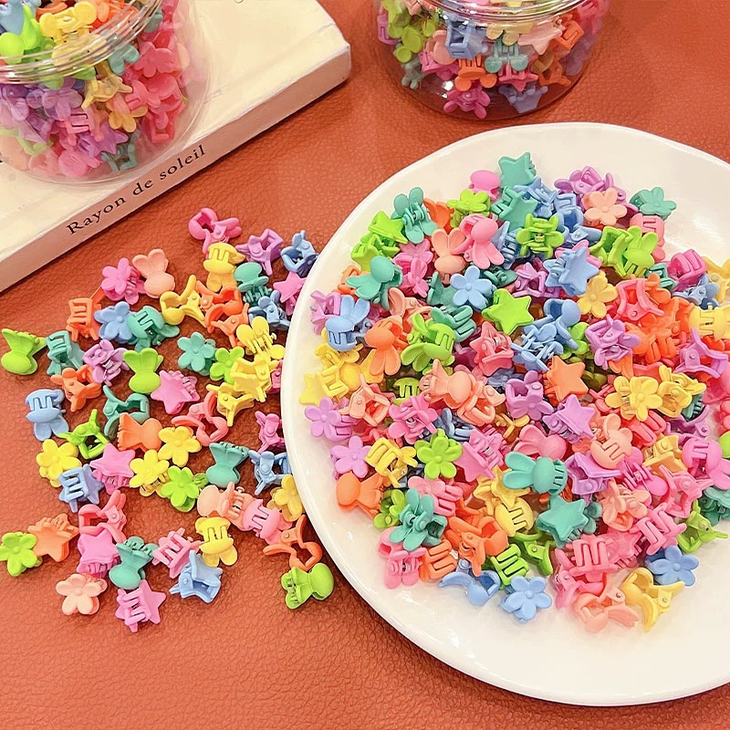 50pc/1 can Macaron hybrid baby grab clip, children's hair clip, little girl hair accessory, cute hair clip, hair clip