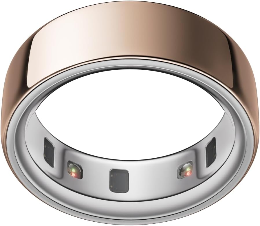 Oura Ring 4 - Rose Gold - Size 8 - Sleep, Activity, Women’s Health, AI Advisor, Up to 8 Days of Battery Life, Size Before You Buy, Android & iOS Compa