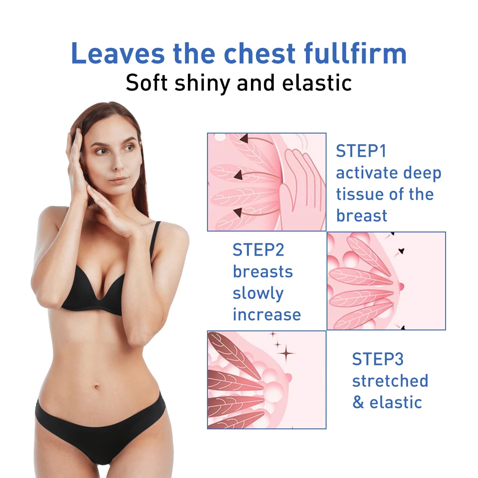 West&Month Breast Enhancement Essential Oil Enlarge Big Bust Firming Beauty Milk Massage Body Oil Fast Growth Elasticity Chest