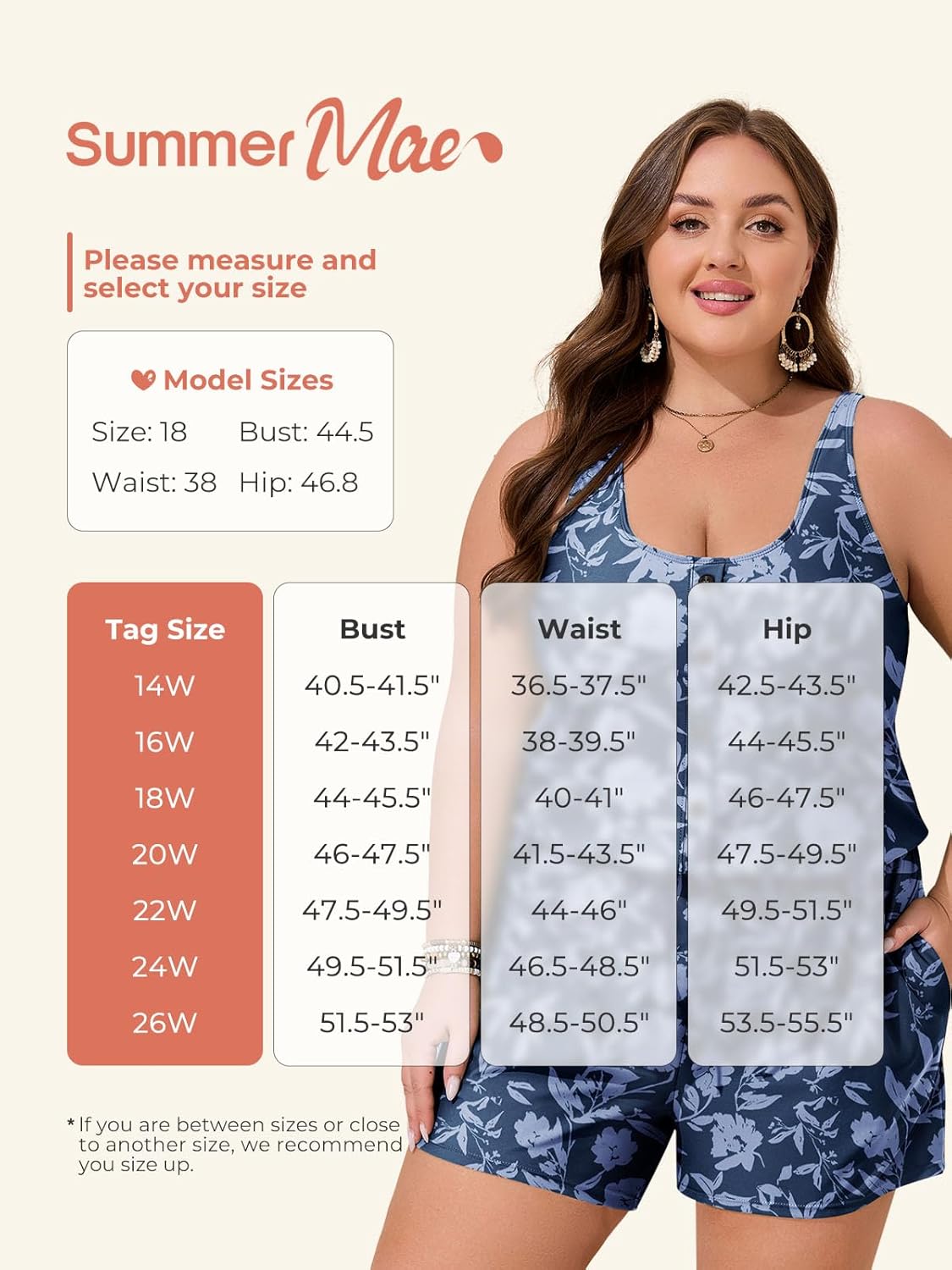 Summer Mae Plus Size Swim Romper One Piece Swimsuit Women Blouson Bathing Suit with Pockets 2026 Modest Swimwear