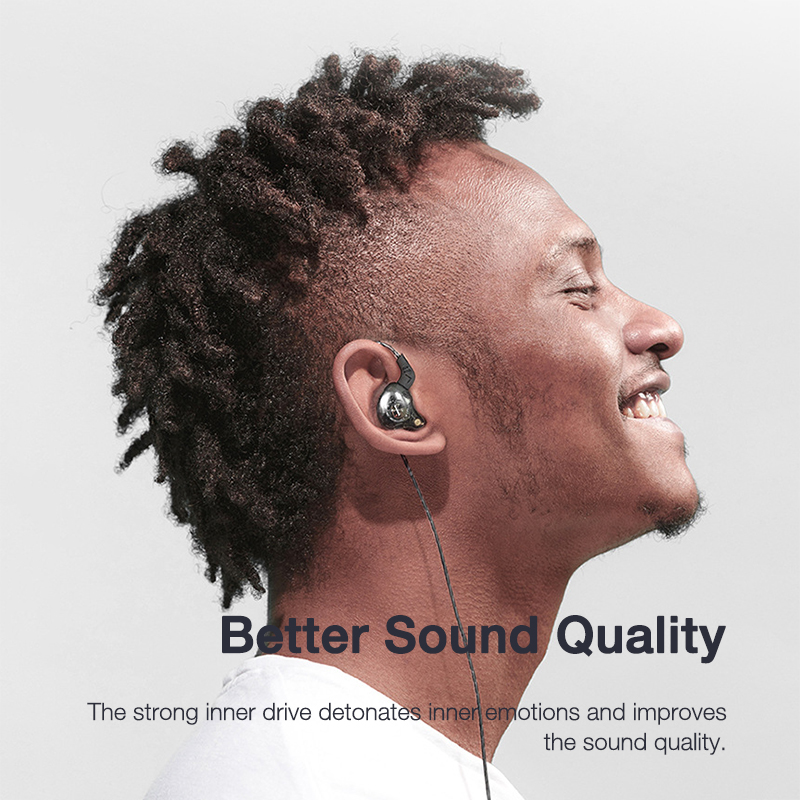 Transparent Mobile Wired Headphones Bass for Phone Earphone In Ear Headphone with Mic Earbuds Noise Cancelling Headset