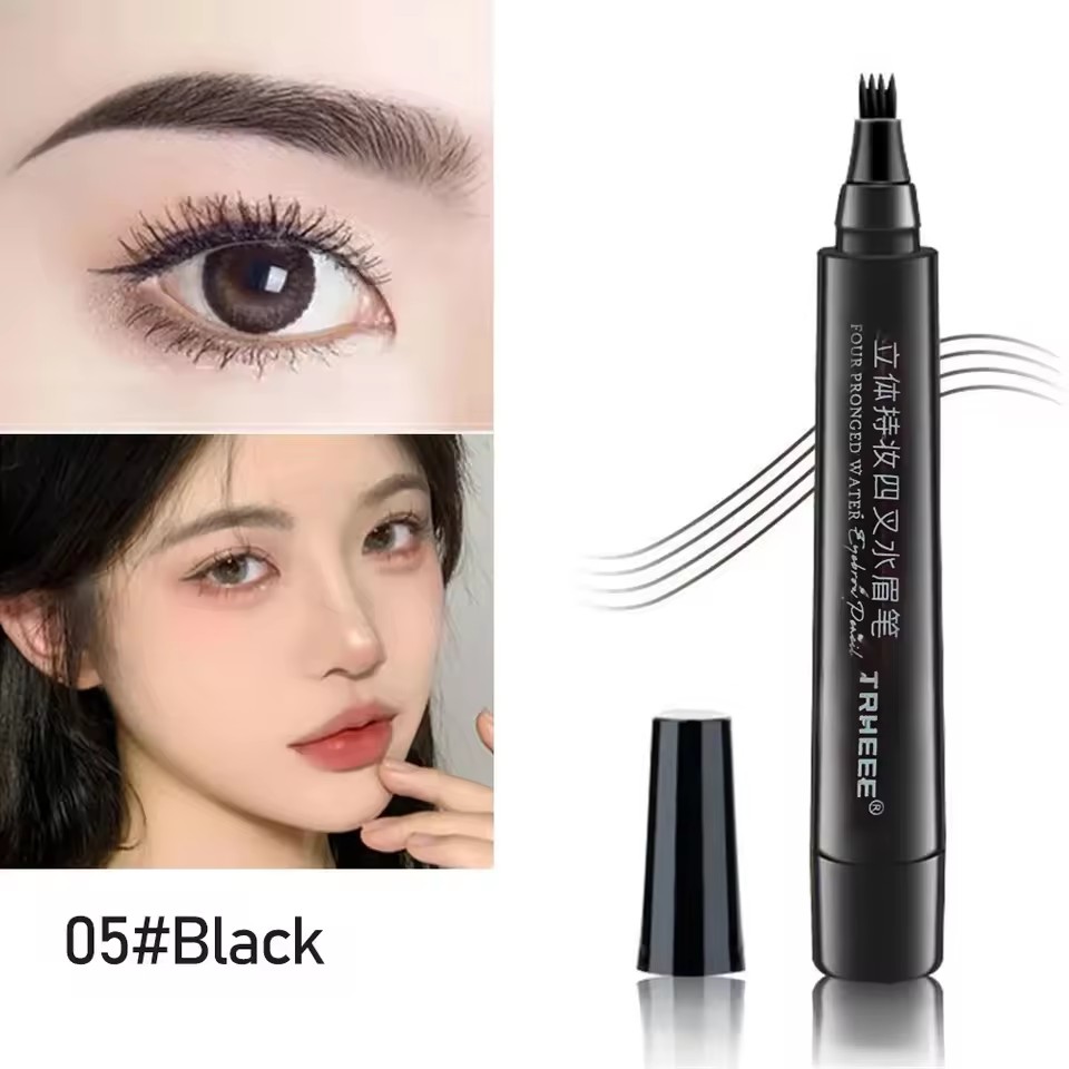 1pc5 Colors Microblading Eyebrow Pen Waterproof Liquid Eyebrow Pencil Long Lasting Eyebrow Pen 4 Points Eye Brow Pen Cosmetics
