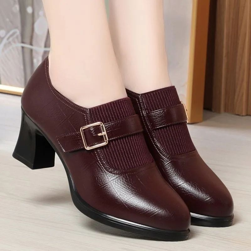 Women's British-Style Summer Loafers Breathable Mesh Leather Flats Soft Sole Perforated Design Comfortable Slip-On Shoes