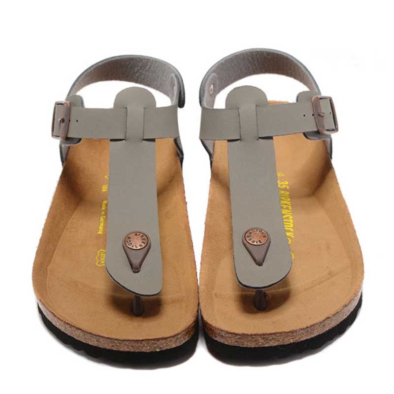 Birkenstock sandals men's and women's cork casual slippers all-match herringbone shoes Birkenstock outer beach shoes