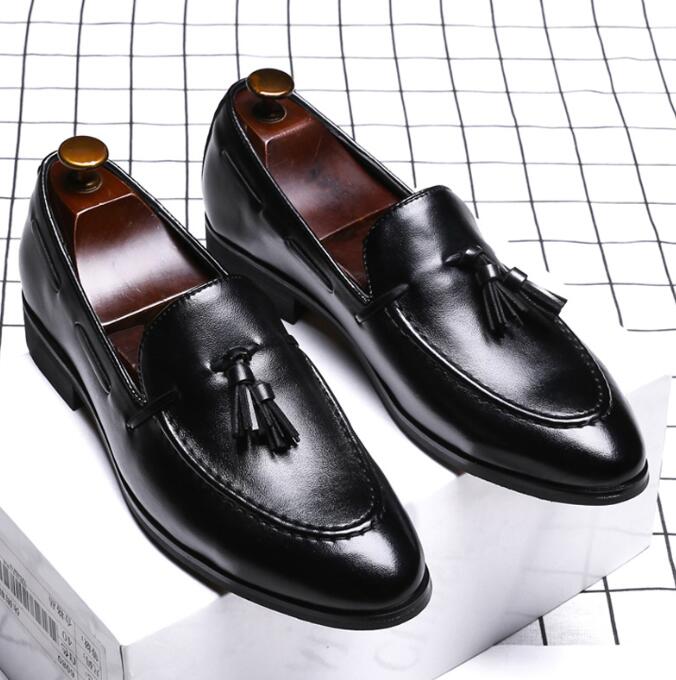 Leather Luxury Fashion Wedding Shoes Men style Oxford dress Shoes business classical men brown dress shoes