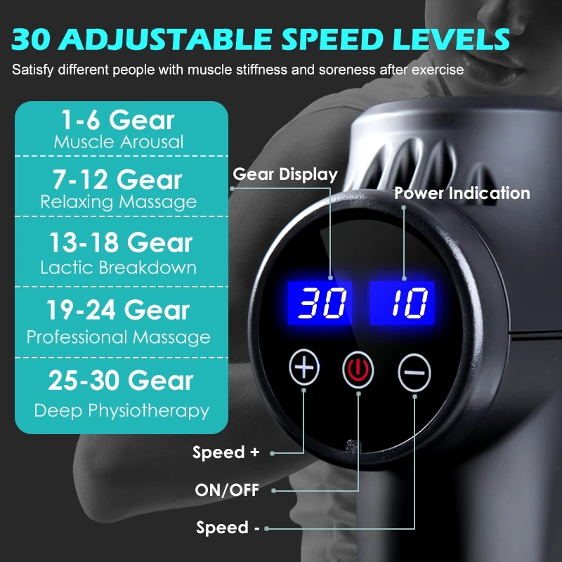 New High frequency Massage Gun Muscle Relax Body Relaxation Electric Massager with Portable Bag Therapy Gun for fitness
