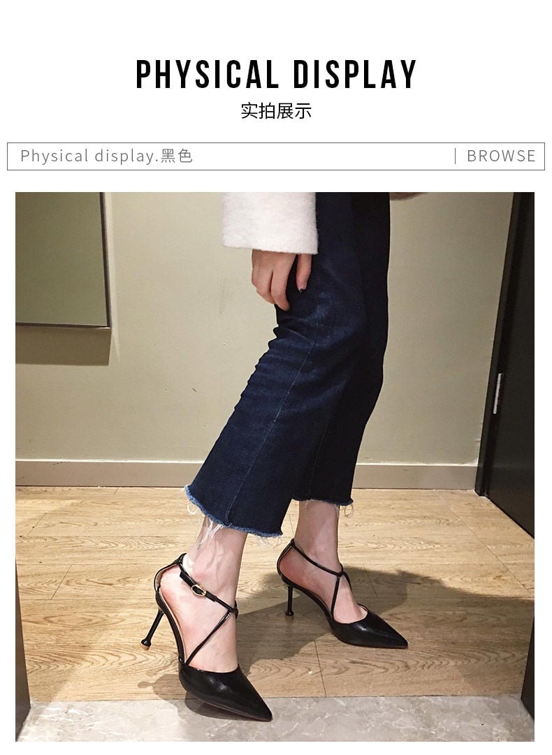 new Women Heeled Sandals Bandage Rhinestone Ankle Strap Pumps Super High Heels Square Heels dress Lady Shoes plus size 34-43 &21