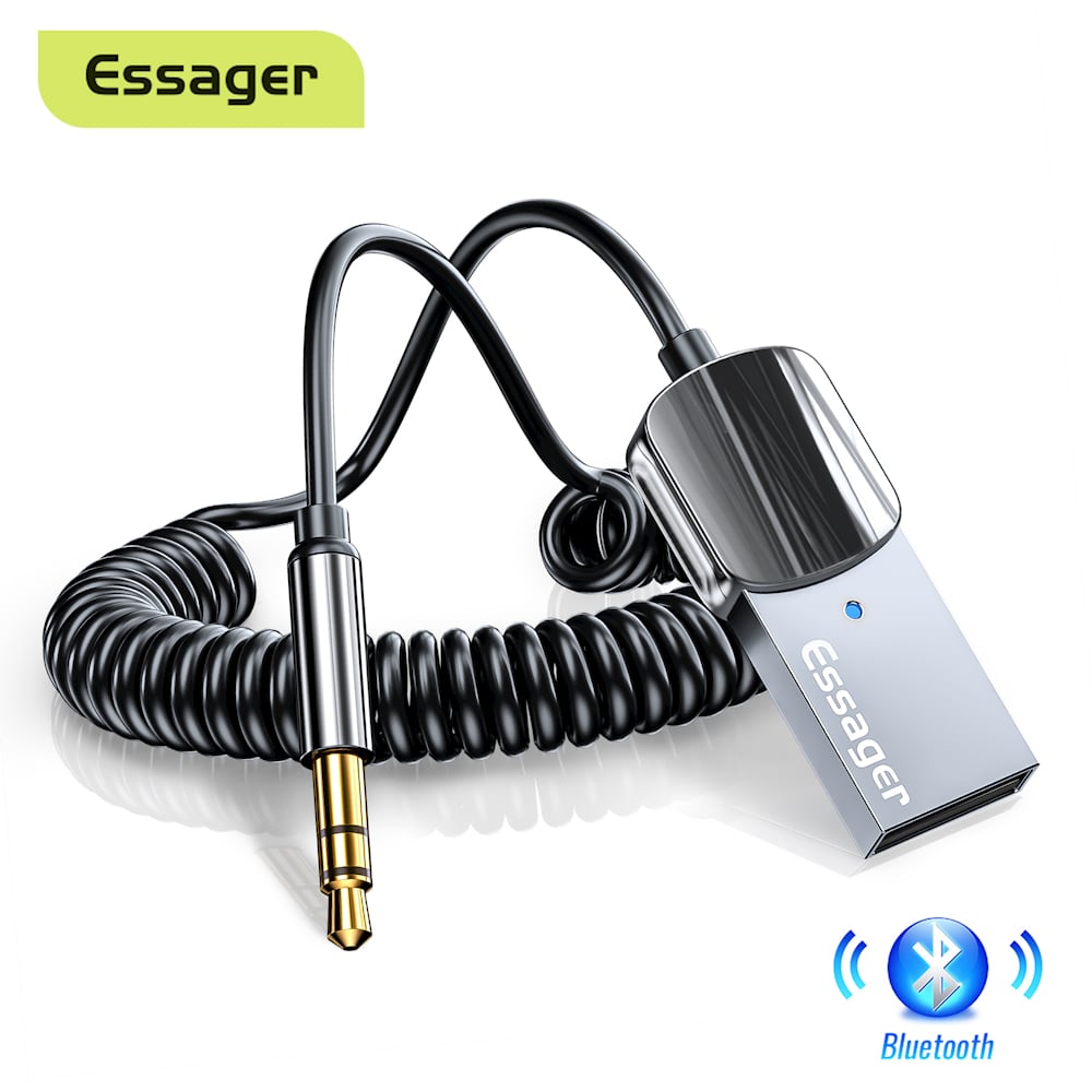 Bluetooth Aux Adapter Dongle USB To 3.5mm Jack Car Audio Aux Bluetooth 5.0 Handsfree Kit For Car Receiver BT transmitter