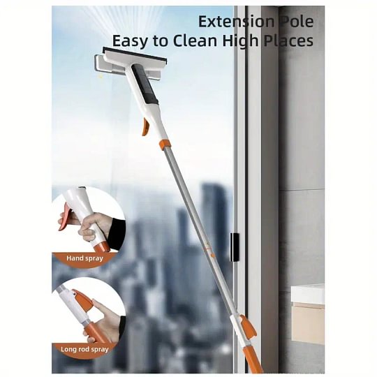 3-in-1 Glass Cleaning Kit with Spray, Wash and Scraper
