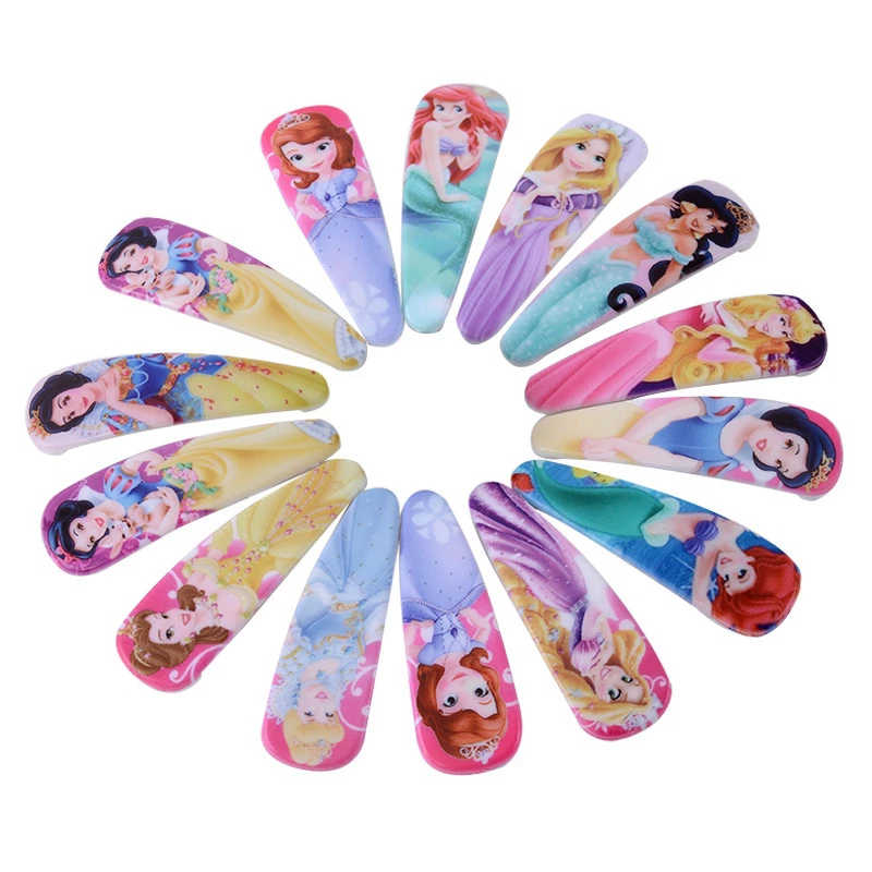 5pcs Disney Hairpin Frozen Elsa Princess Children's Print Hairpin Mickey bb Hairpin Princess Kawaii Hair Accessories Birthday