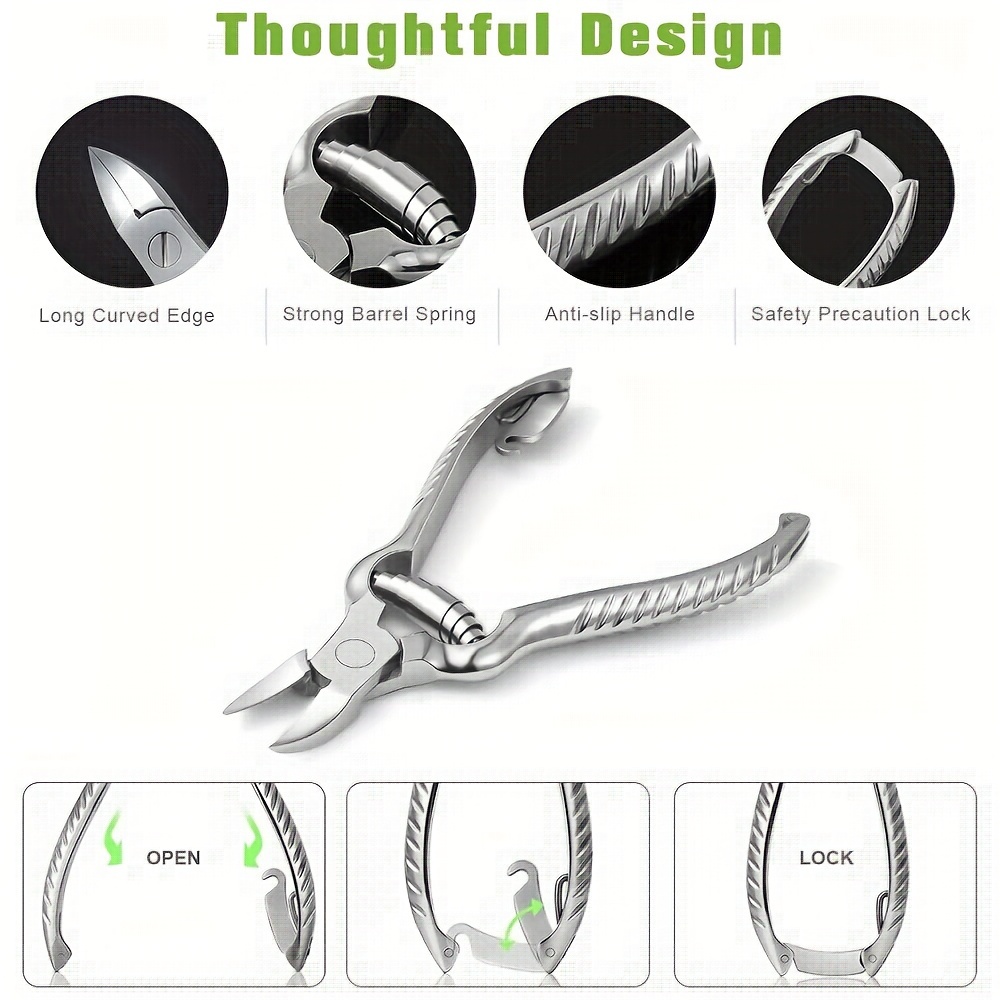 Toe Nail Clippers Nail Correction Thick Nail Ingrown Toenails Nippers Dead Skin Nail Art Pedicure Care Plier Cutter Scissor Tool