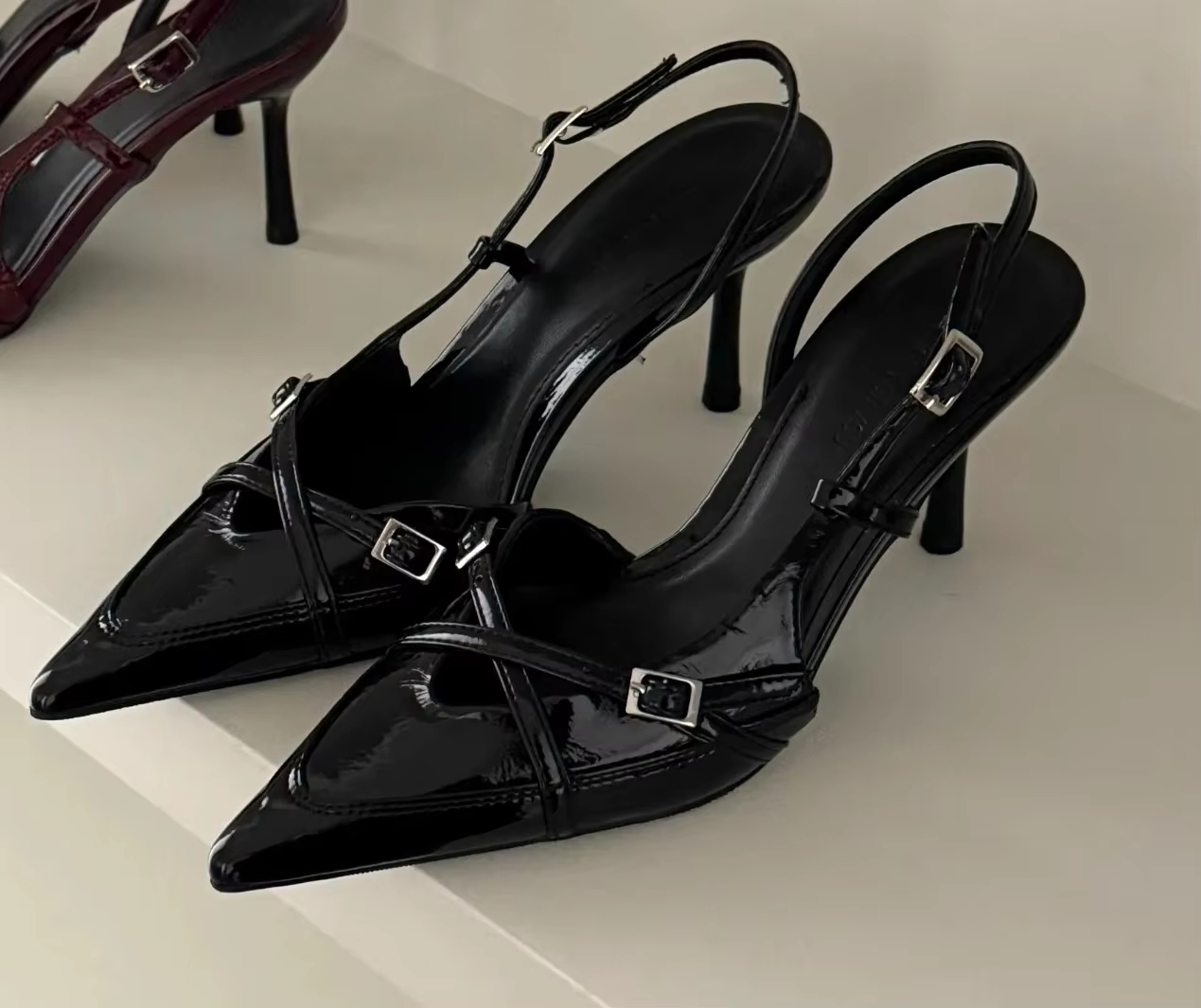 2025 New Women's Jeans Heeled Sandals Pointed High Heel Office Lady Shoes Beautiful Women high heels Shoes sandalias mujer