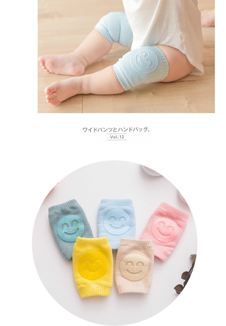 Fall Terry Toddler Crawling Baby Knee Socks Elbow Infants And Children Smile Knee Knee Knee