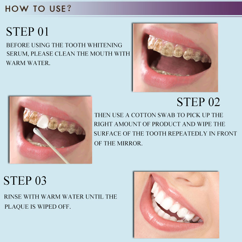 Teeth Whitening Essence Stains Yellow Teeth Treatment Smoke Coffee Plaque Dental Oral Hygiene Remove Whitening Tooth Care