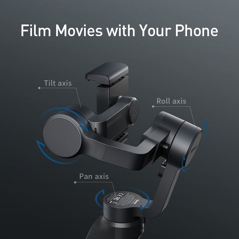 Baseus 3-Axis Handheld Gimbal Wireless Bluetooth Phone Gimbal Stabilizer for iPhone Tripod Gimbal Smartphone Stabilizer Gimbal