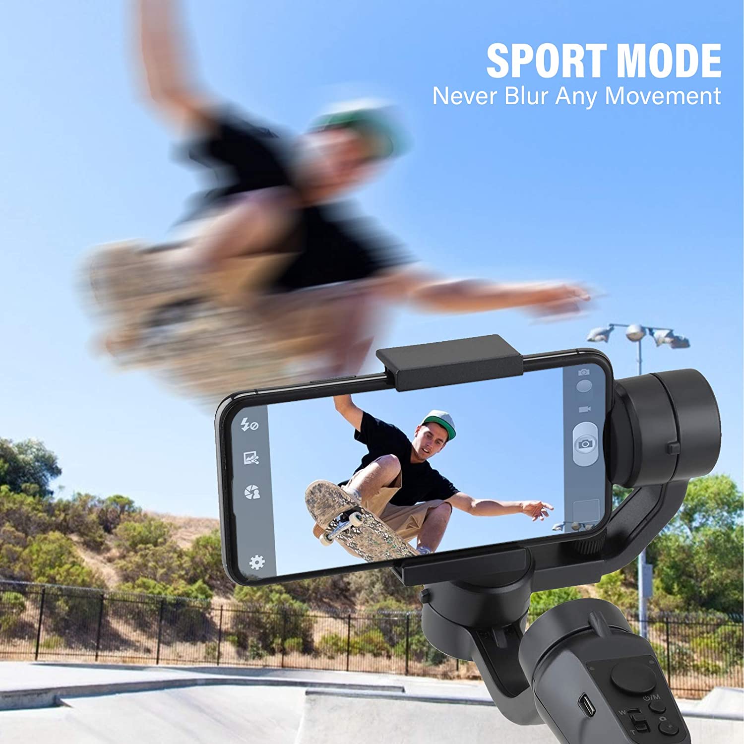 F6 3-Axis gimbal Handheld Stabilizer Cellphone Video Record Smartphone Gimbal For GoPro Action Camera Phone Vlog TikTok Live