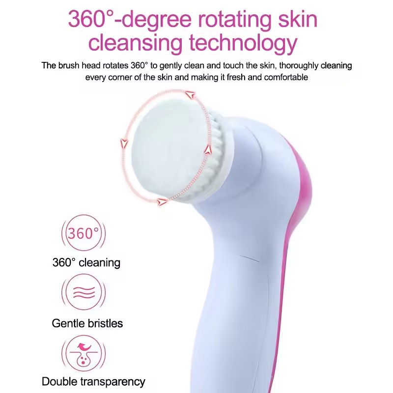 5 In 1 Electric Facial Cleaner Face Skin Care Brush