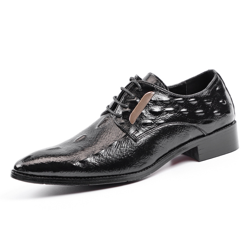Men's Classic British Business Leather Shoes Mens Lace-Up Pointed Toe Dress Office Flats Men Wedding Party Oxfords EU Size 37-48