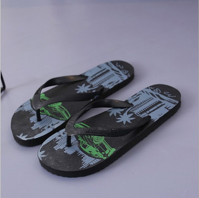 new color striped flip flops beach shoes men's and women EVA slippers home shoes domestic export XS055