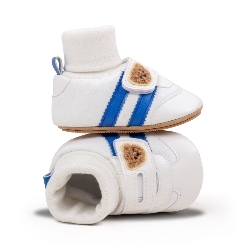 Baby Shoes Soft Cotton Sock Shoes Ankle-covered Style Spring & Autumn Sneakers Cute Design Newborn Prewalker Shoes