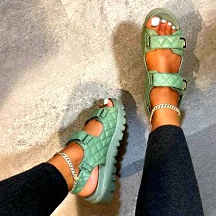 European and American new style Velcro sandals female plus size beach sandals