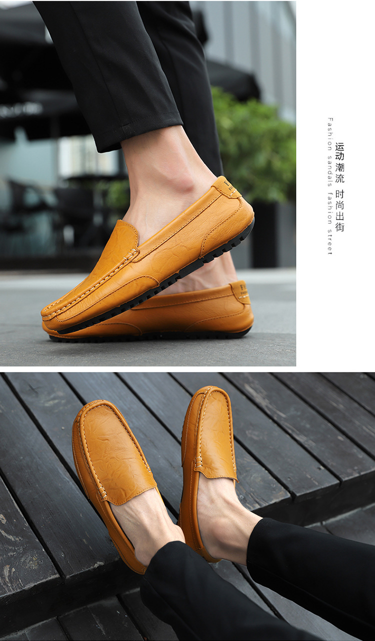 Shoes Leather Men Luxury Trendy Casual Slip on Formal Loafers Men Moccasins Italian Black Male Driving Shoes Sneakers Plus Size
