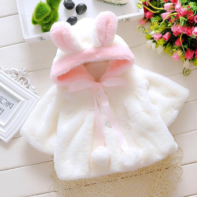 autumn and winter girls small shawls baby cloak children's outside clothing kids princess pearl lapel fur coat