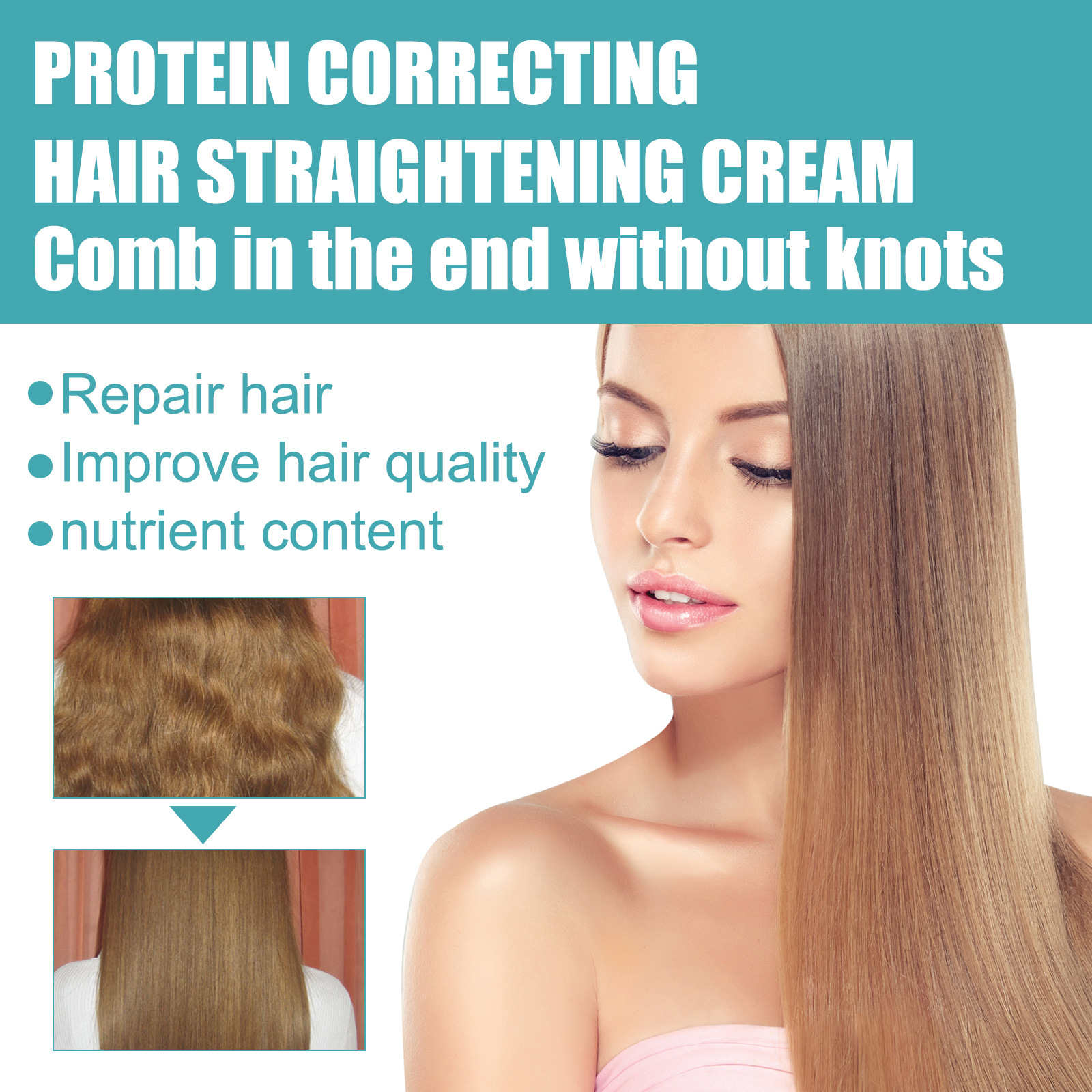 Keratin Hair Straightening Cream Professional Damaged Treatment Faster Smoothing Curly Hair Care Protein Correction Cream Women
