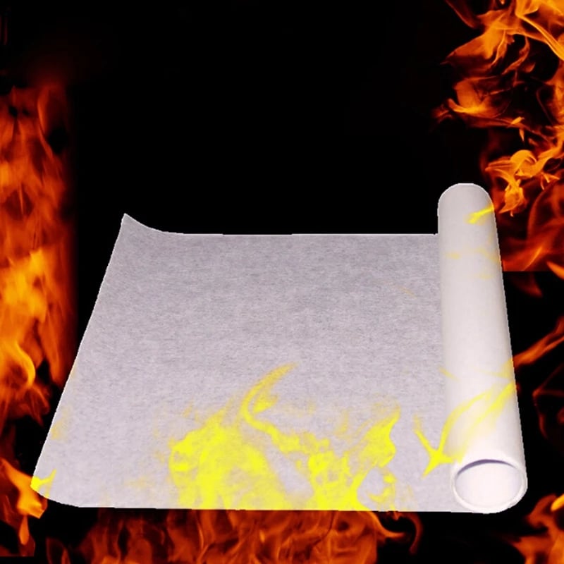 Paper Burning Magic Firepaper Flame Paper Ashless Paper Close-up Magic 20*25cm Adult Children Easy Operate Magic Toy