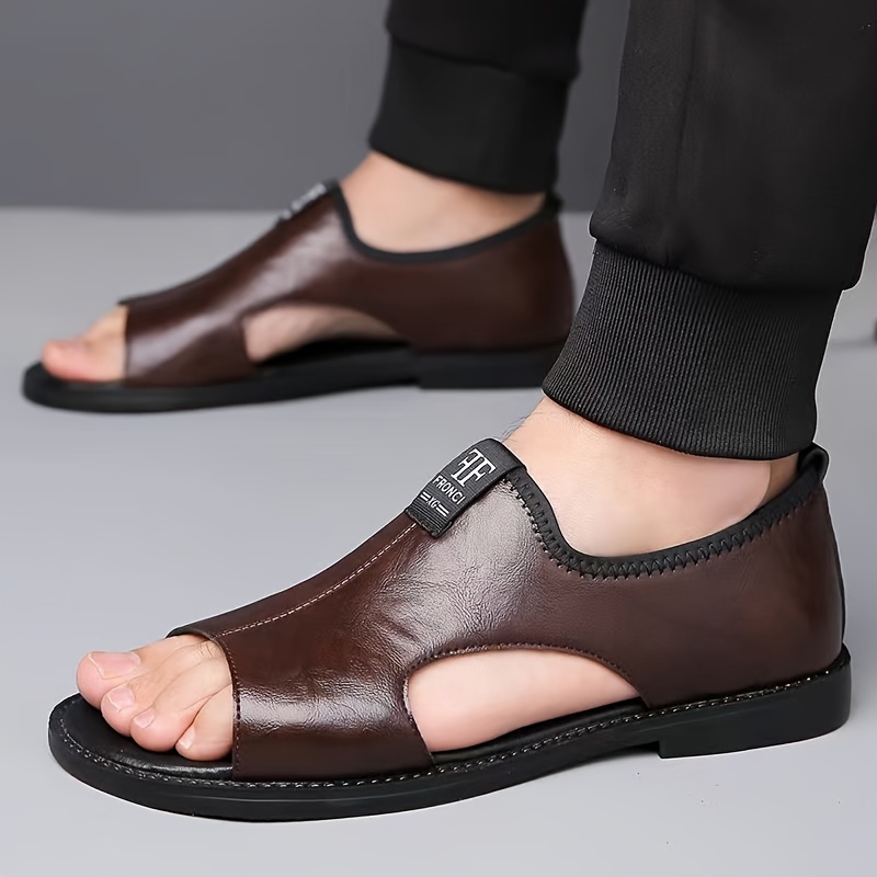 Brand Man Sandals Designer Fashion Leather Casual for Men Summer Comfortable Beach Slippers Outdoor Non-slip Men Sandalias 2024