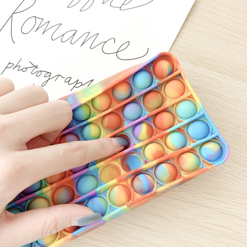 Silicone Wallet Bags Push Its Bubble Fidget Toys Pencil Case Simpl Dimmer Antistress Toy Soft Press Pops Figet Toys Bag