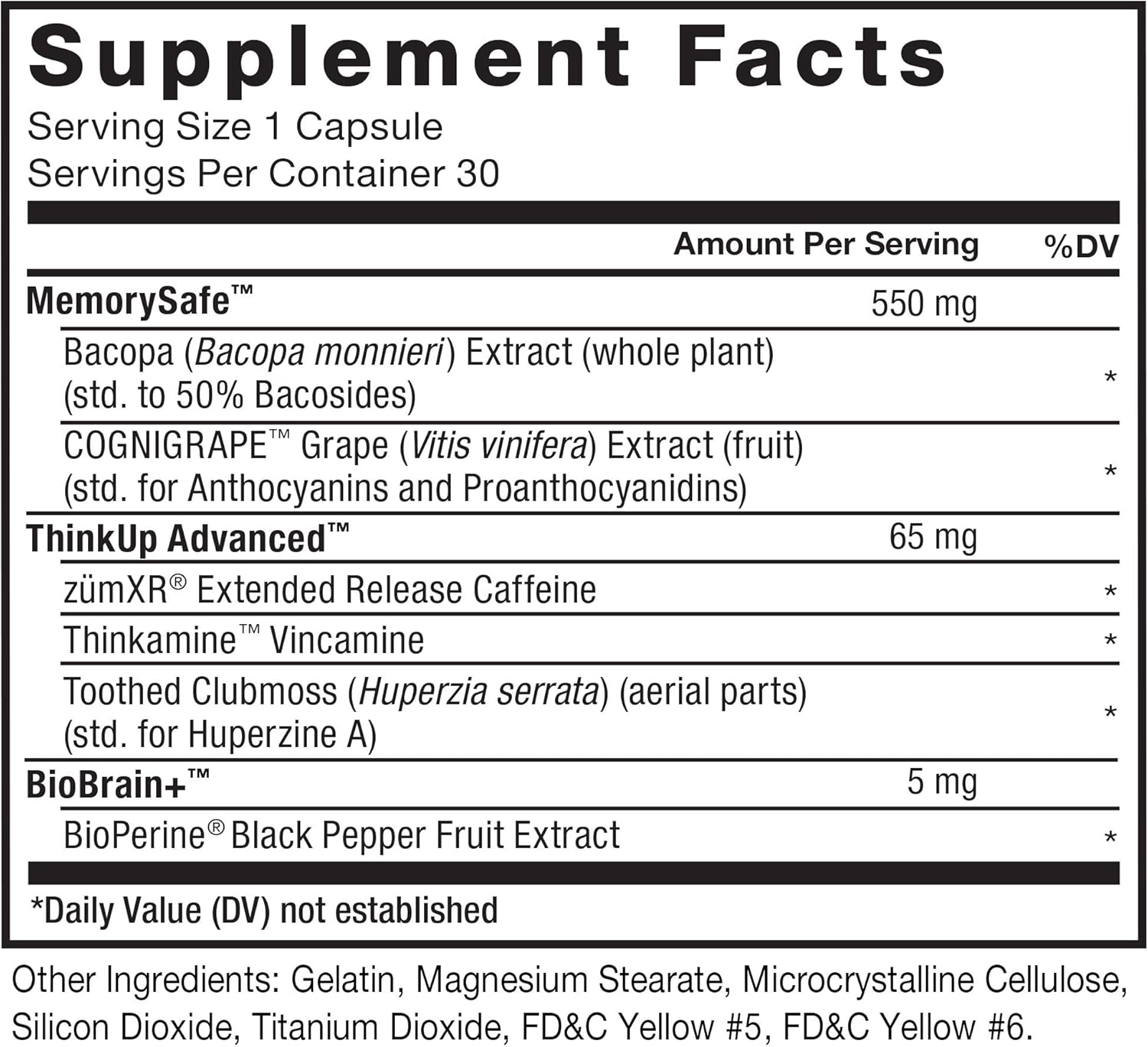 Force Factor Forebrain Nootropic Brain Supplement to Improve Memory, Boost Focus, Increase Mental Energy, and Support Brain Health with Caffeine, Baco