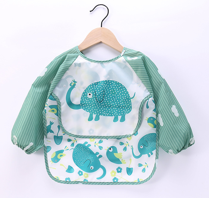 Children's smoothie connected to rice bag infant waterproof smoothie baby reverse dressing boys and girls Bib Bib eating