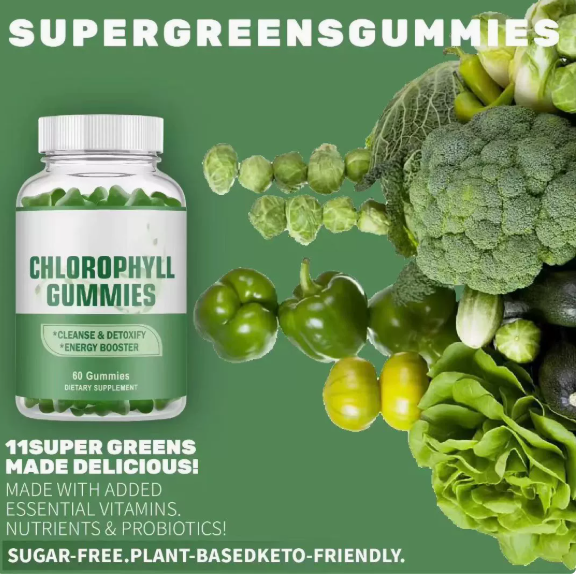 Chlorophyll gummies Filler Is Suitable For Both Men And Women As A Supplement For Energy, Immunity, And Internal Cleansing