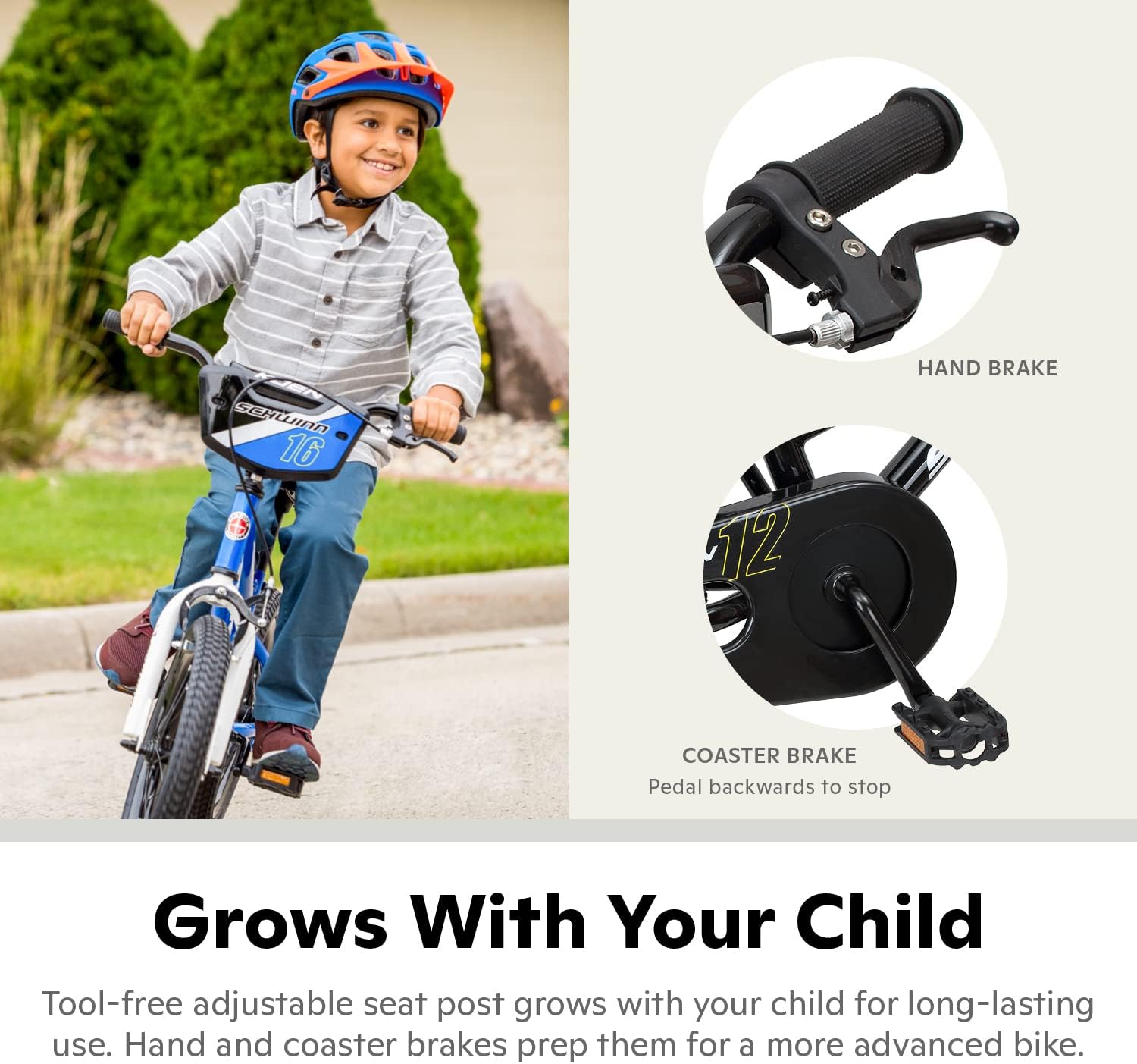 Schwinn Koen Bike, 12 Inch Bike for Kids Ages 2-4, SmartStart Ergonomic Design for Kids, Adjustable Seat Grows with your Child, Rear Coaster Brake and