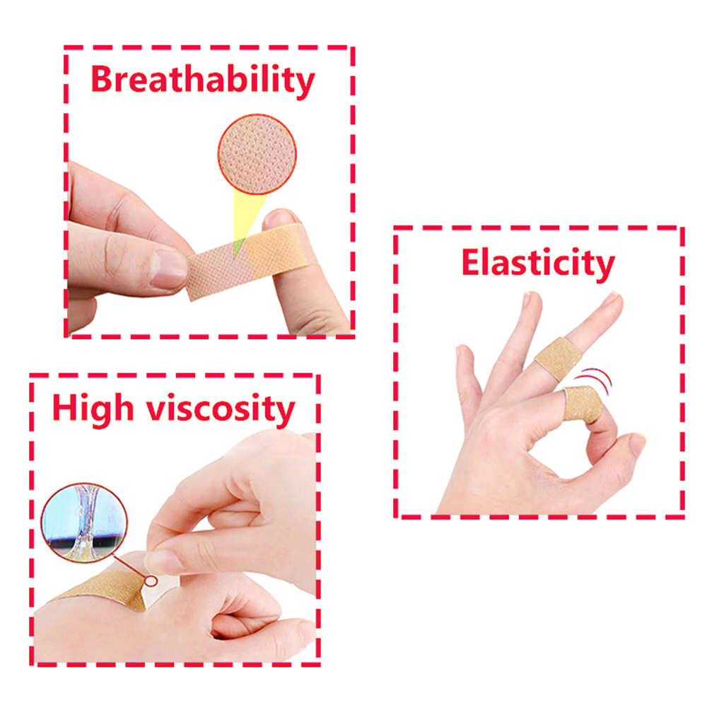 100Pcs Adhesive Plaster First Aid Bandage Heel Cushion Band Aid Wound Dressings Sterile Hemostasis Patch Sticker Medical Plaster