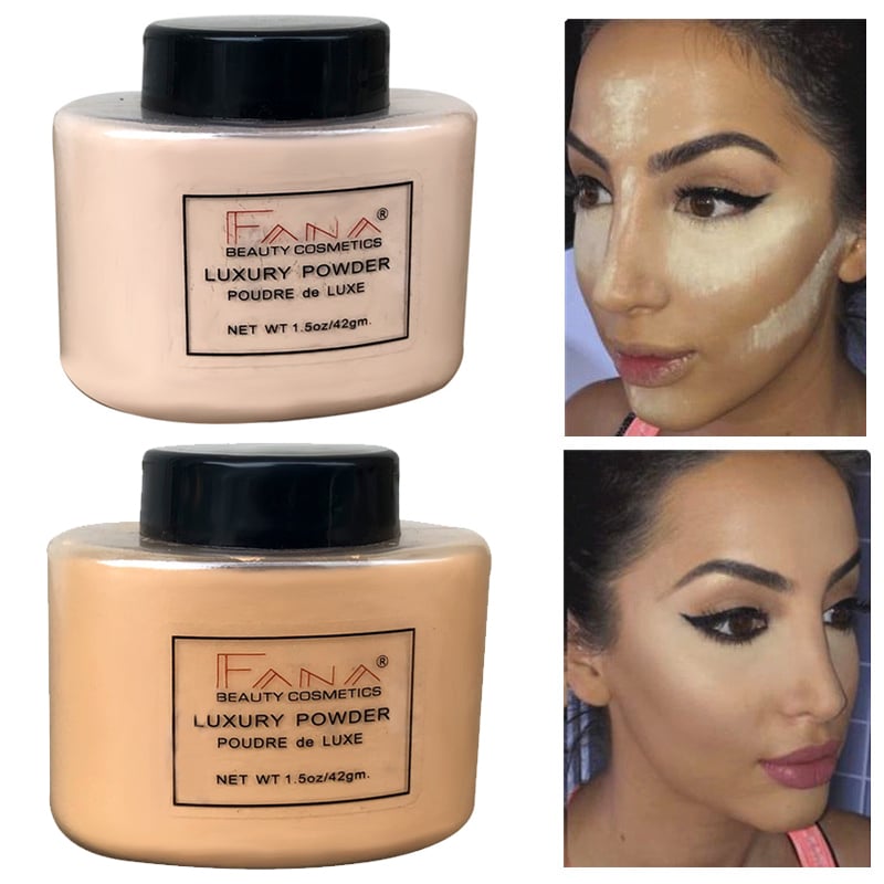 Banana Luxury Powder for Women Face Foundation Banana Powder Bottles Loose Powder Authentic Oil-Control Beauty Make Up Art Tools