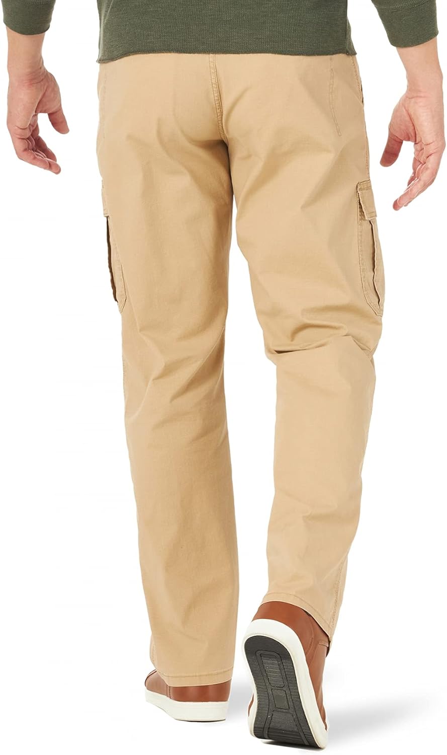 Wrangler Authentics Mens Relaxed Fit Stretch Cargo Pant
