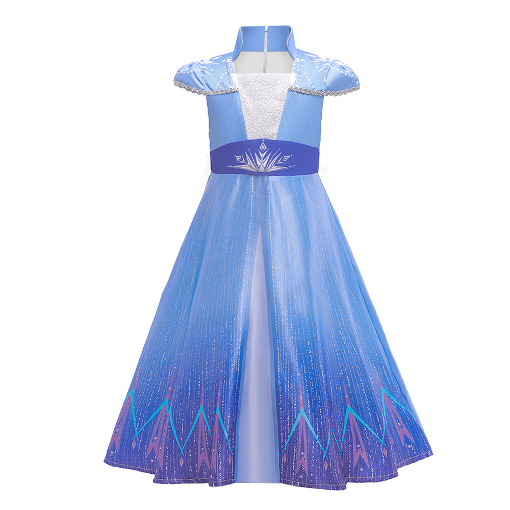 Disney Frozen Elsa Princess Girls Dress Snow Queen Disney Costume Carnival Party Halloween Kids Clothes Birthday Party Dress