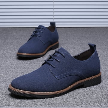 Men fashion business brogue suede dress shoes