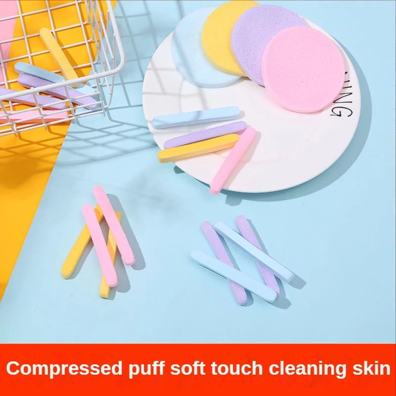 12PCS/Set Cosmetic Puff Compressed Cleaning Sponge Facial Clean Washing Pad Remove Makeup Skin Care Tool