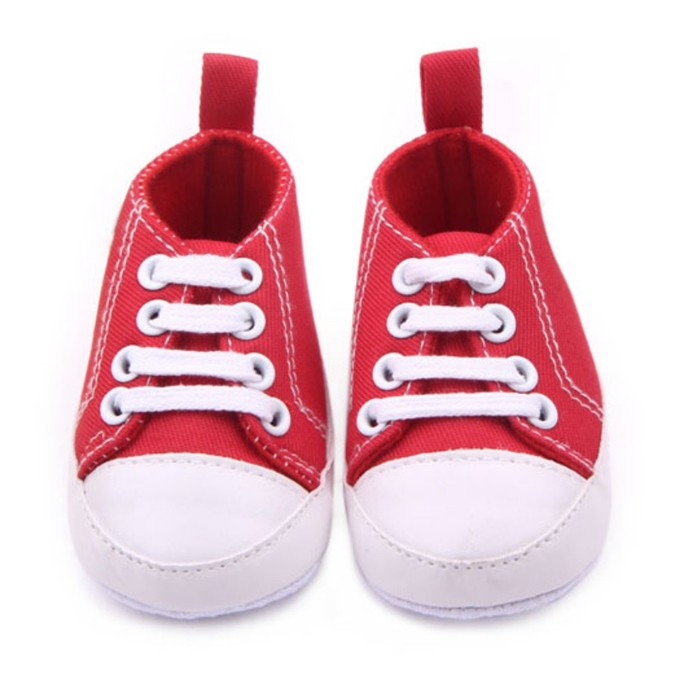 0-12M Bbay Slip-On First Walkers Newborn Toddler Canvas Sneakers Baby Boy Girl Soft Sole Crib Shoes First Walkers