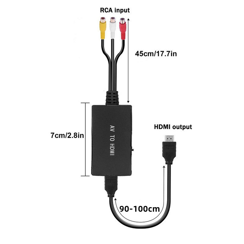 1080P NTSC RCA to Adapter Video Converter Box Compatible withXbox STB Blue-Ray DVD Player