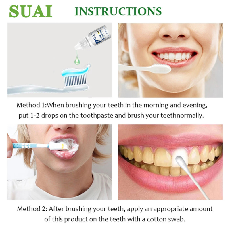 SUAI Tooth Whitening Tool Whitening and Tooth Washing Powder Whitening and Brightening Tooth Paste Quick acting Stone Smoke Stai